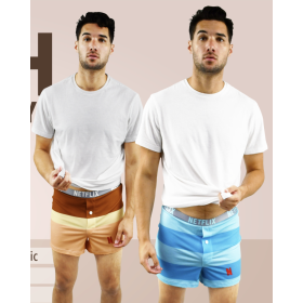 Soft-Touch Knit Boxer W/Button Fly