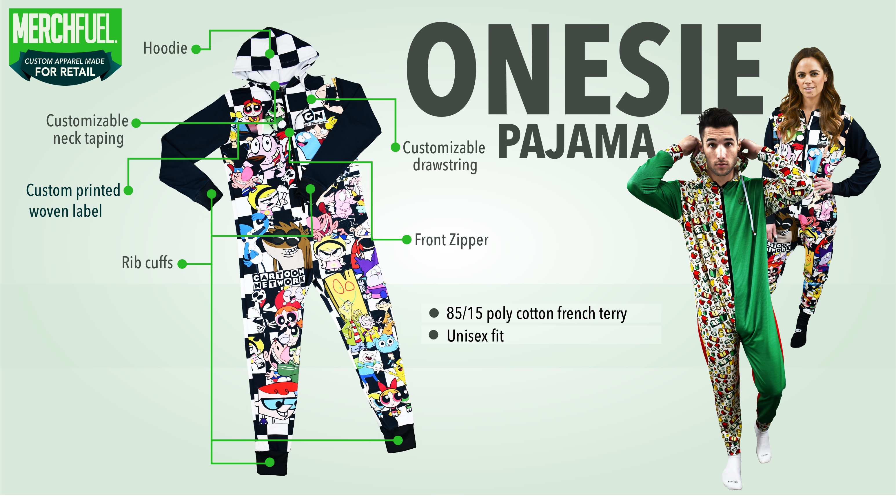 french terry onesie pajama
