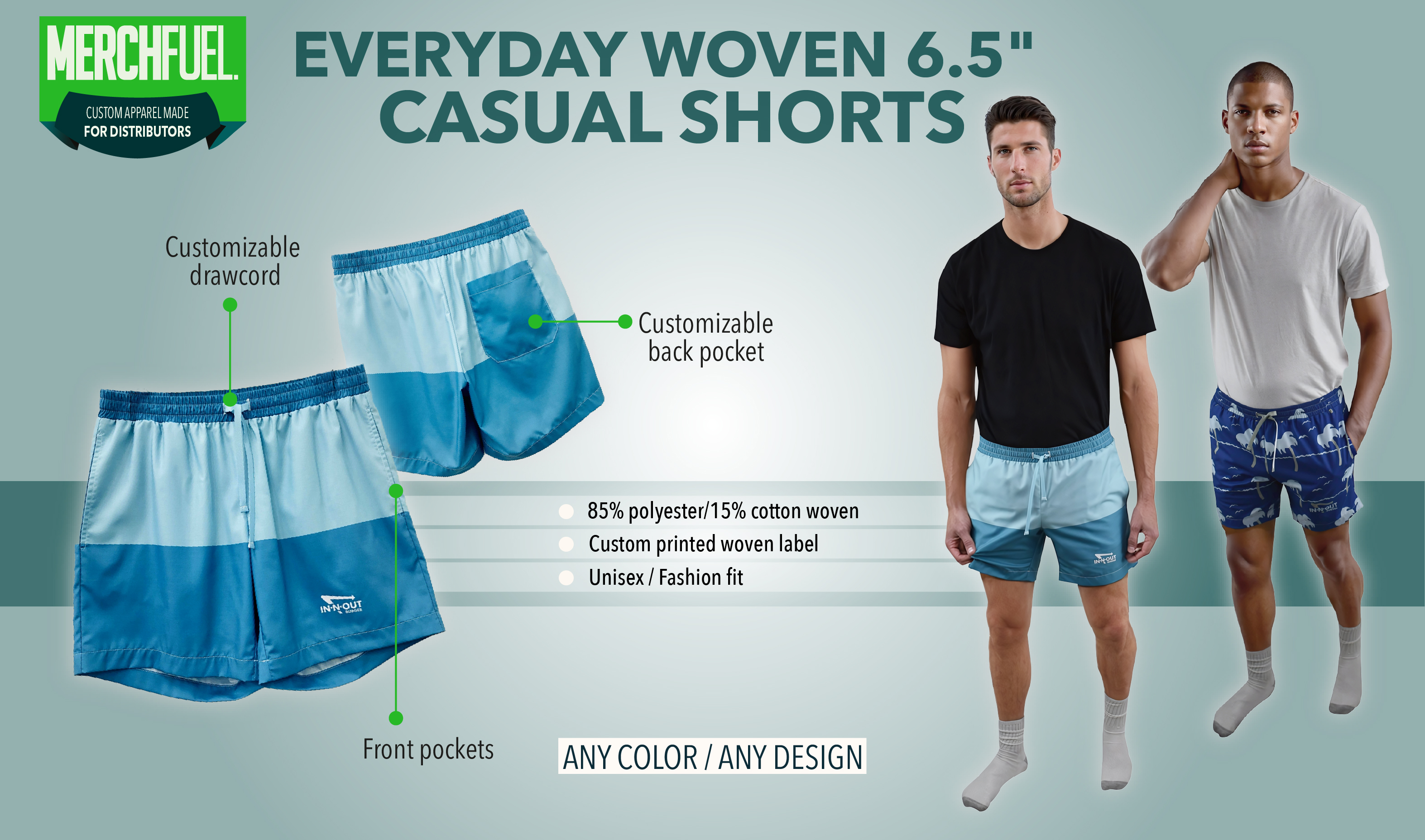 everyday woven 6.5 casual shorts