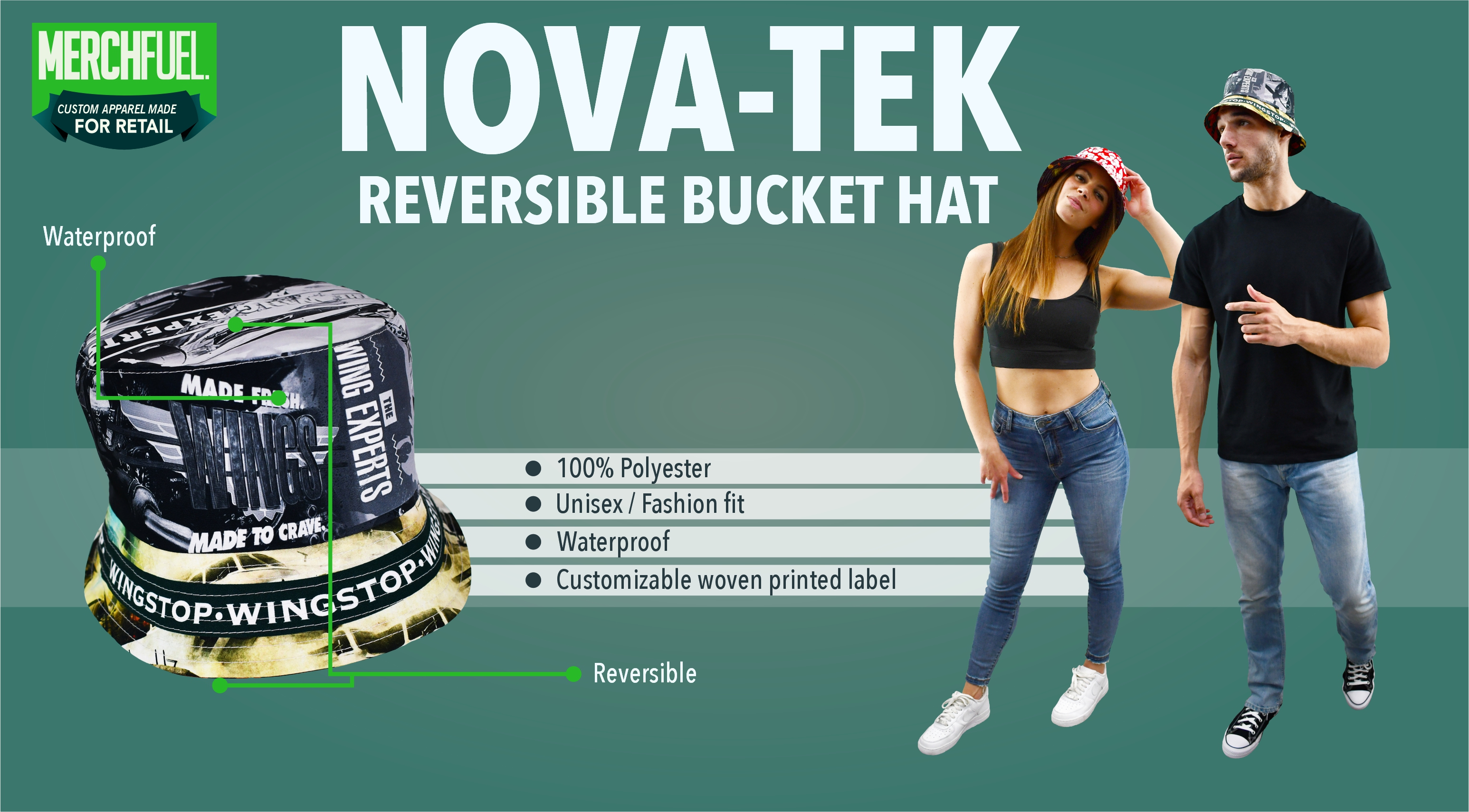 reversible bucket hat