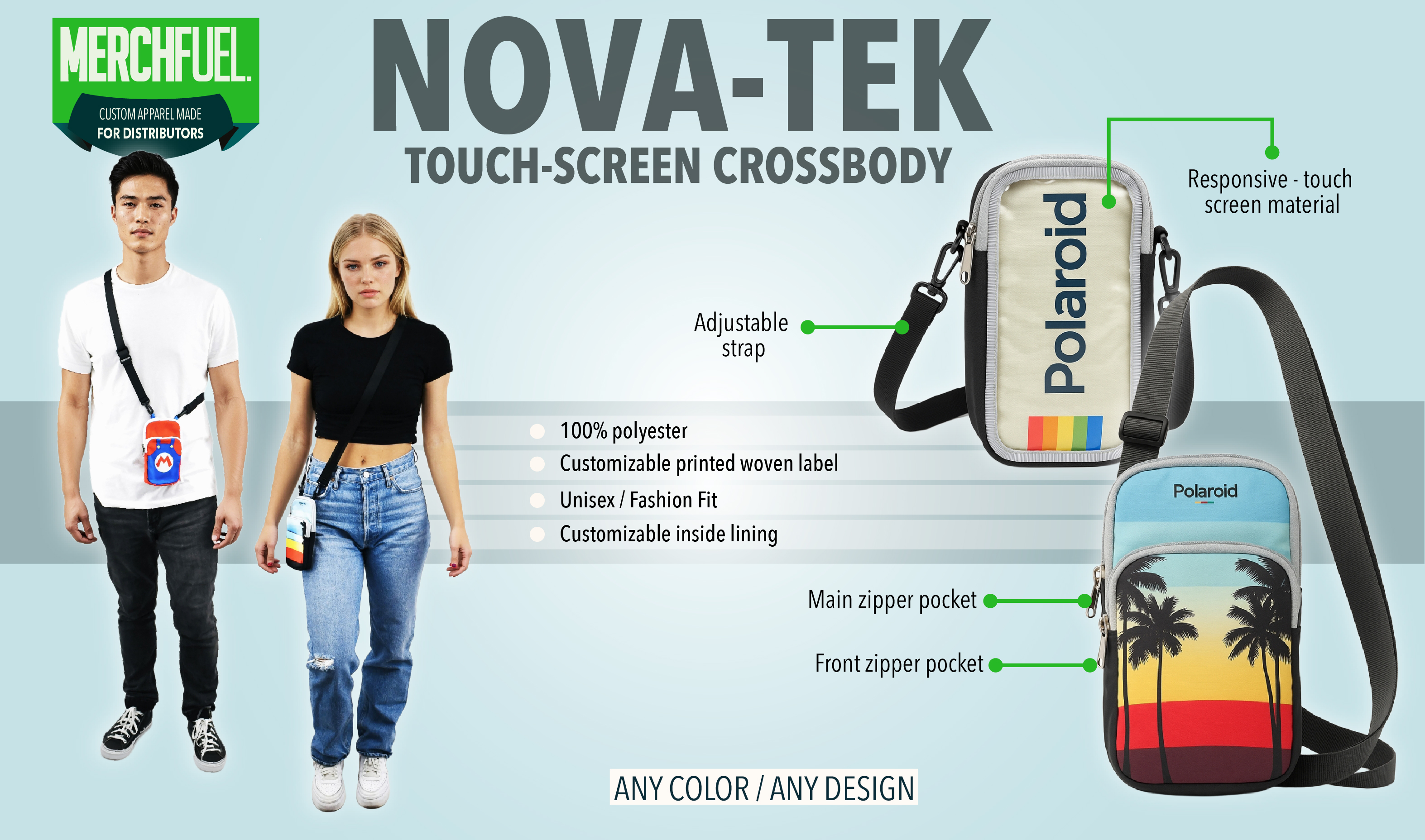 nova tek touch screen crossbody