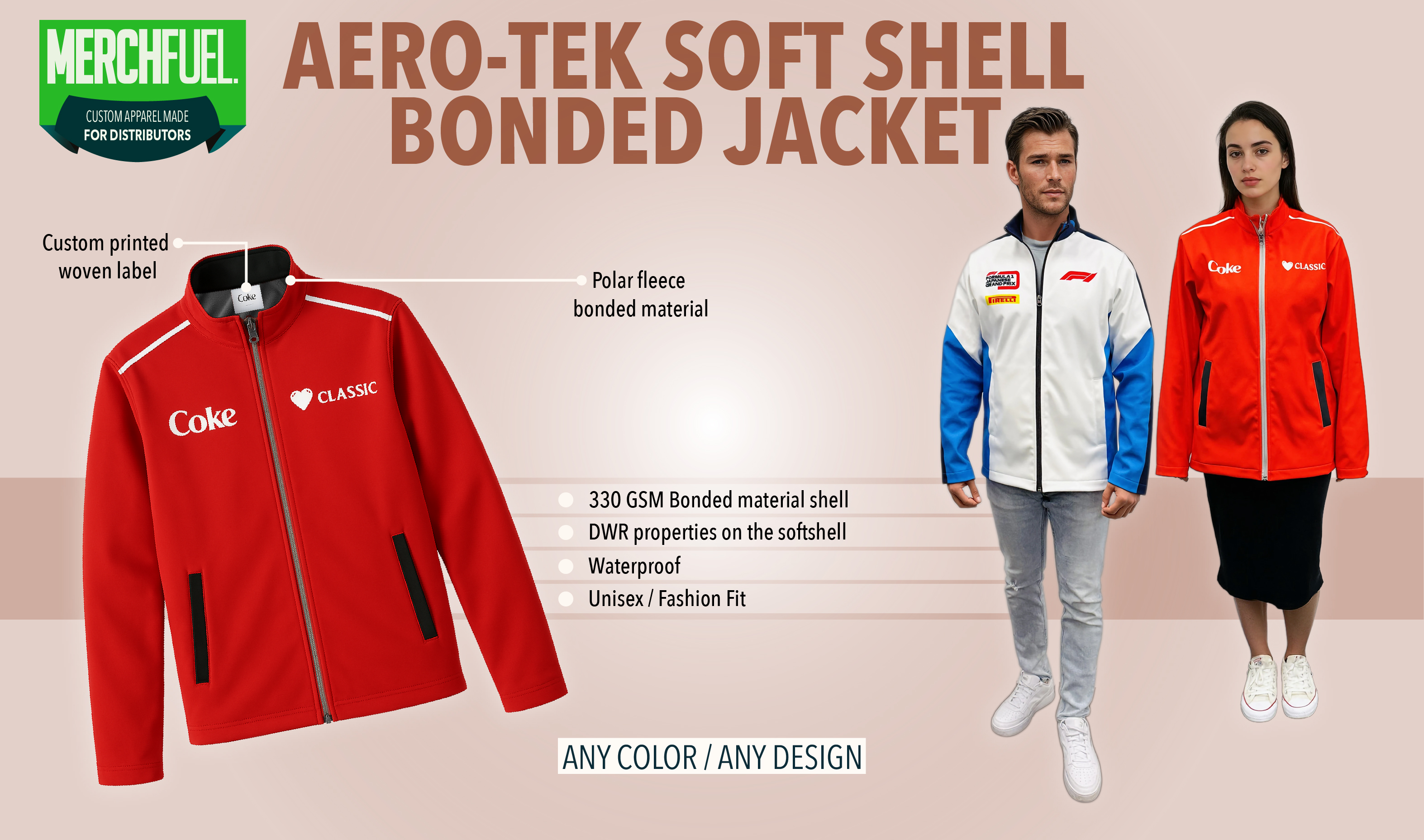 aero-tek softshell bonded jacket