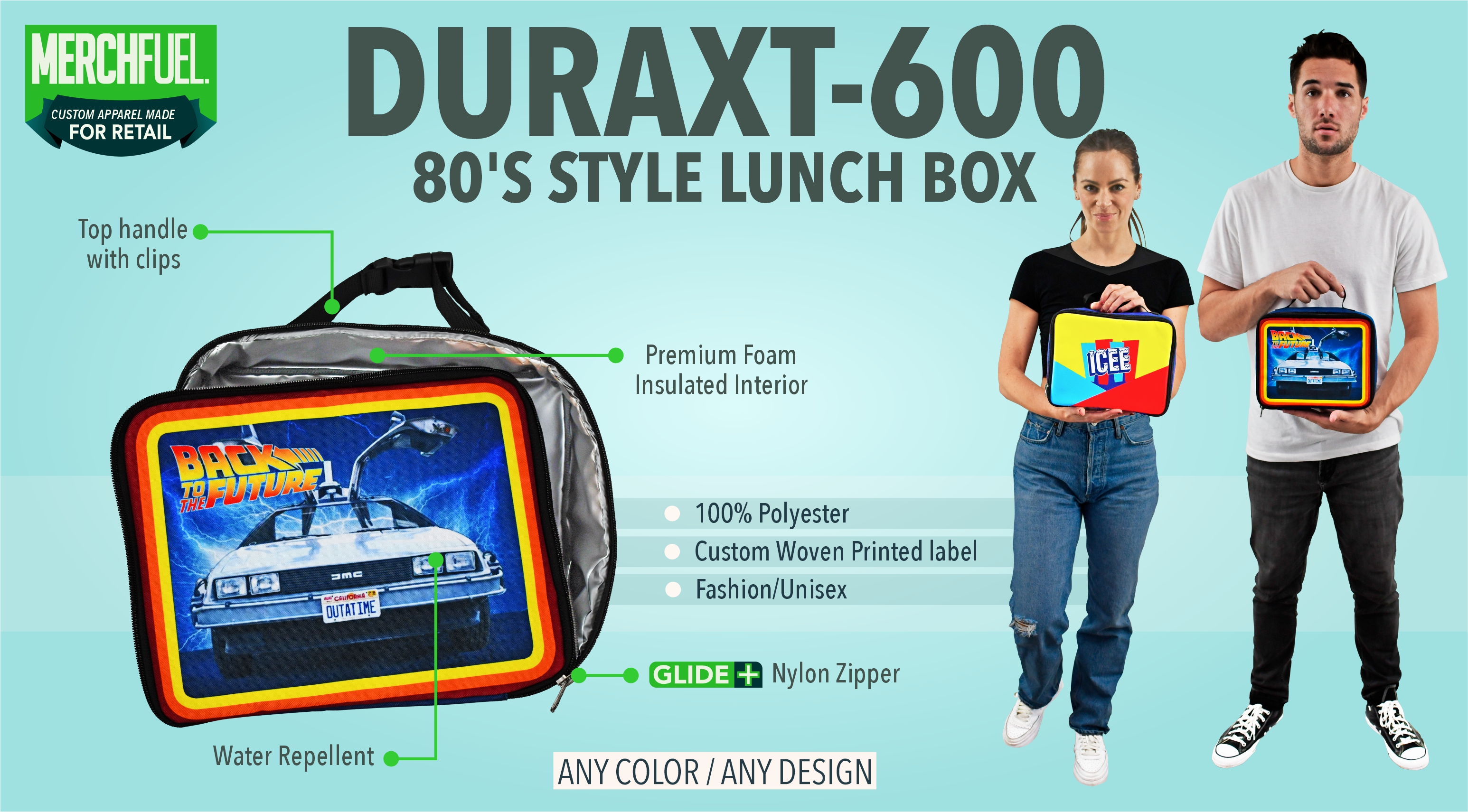 duraxt 600 80s style lunch box