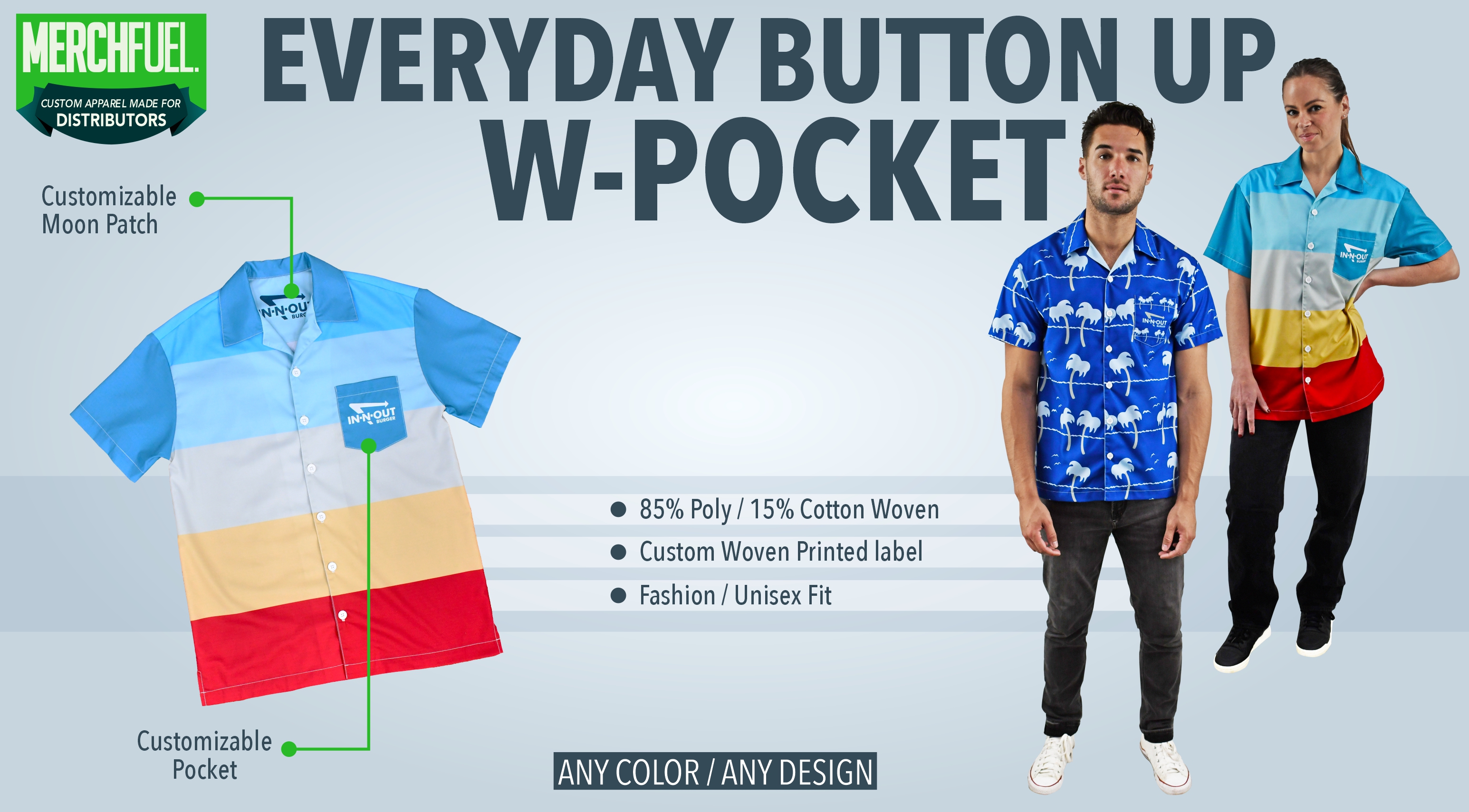 1-Everyday Woven Button up W-Pocket