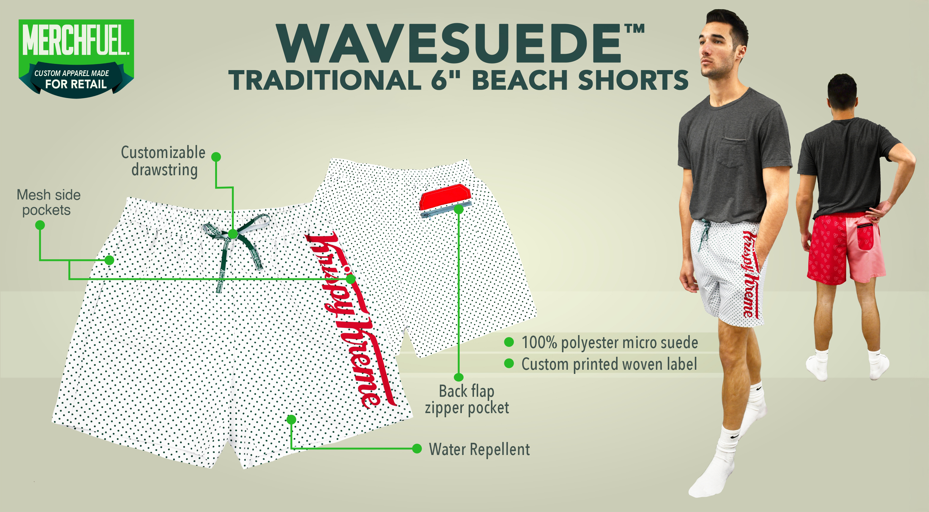 traditional 6'' beach shorts