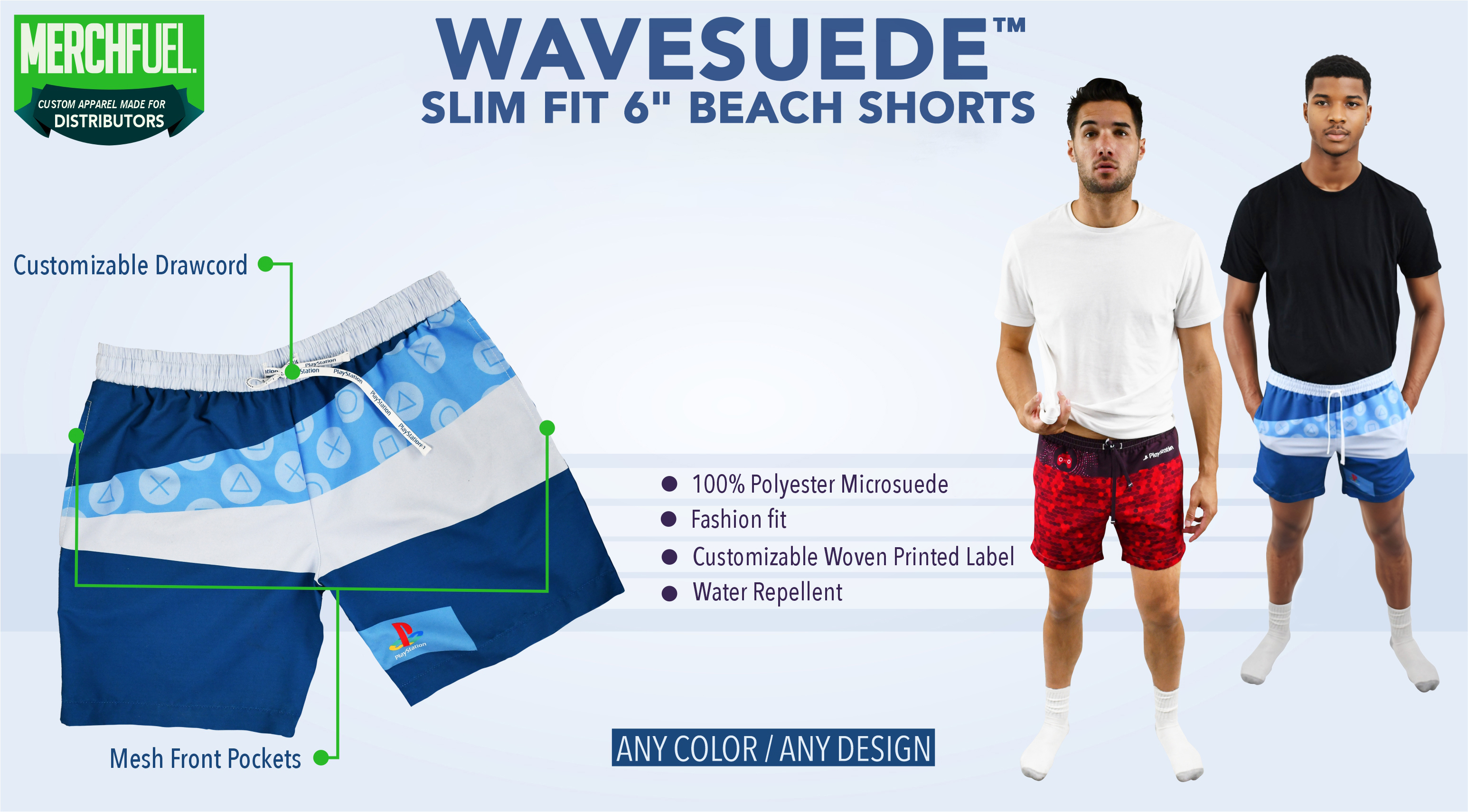 slim fit 6'' beach shorts