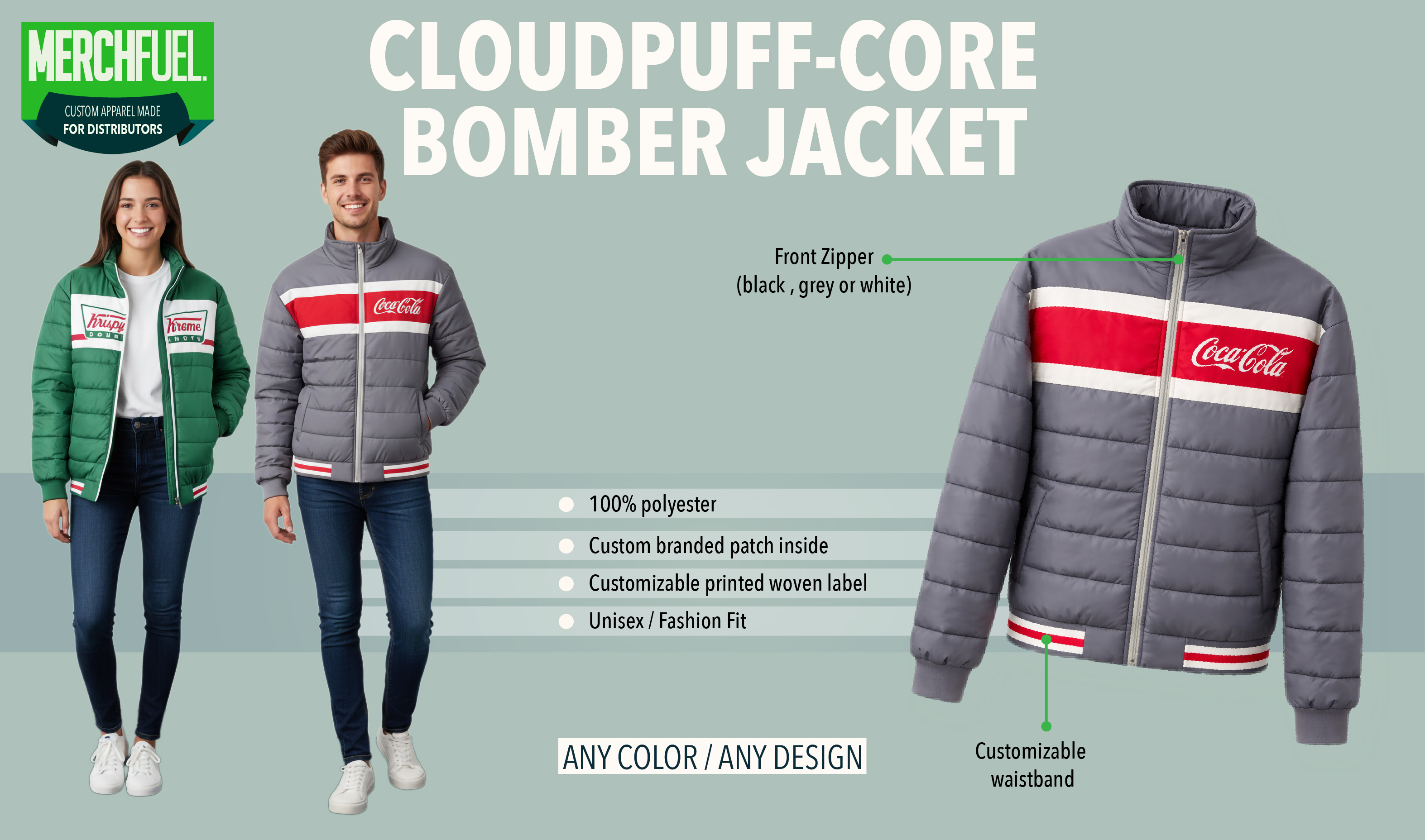 cloud puff core bomber jacket