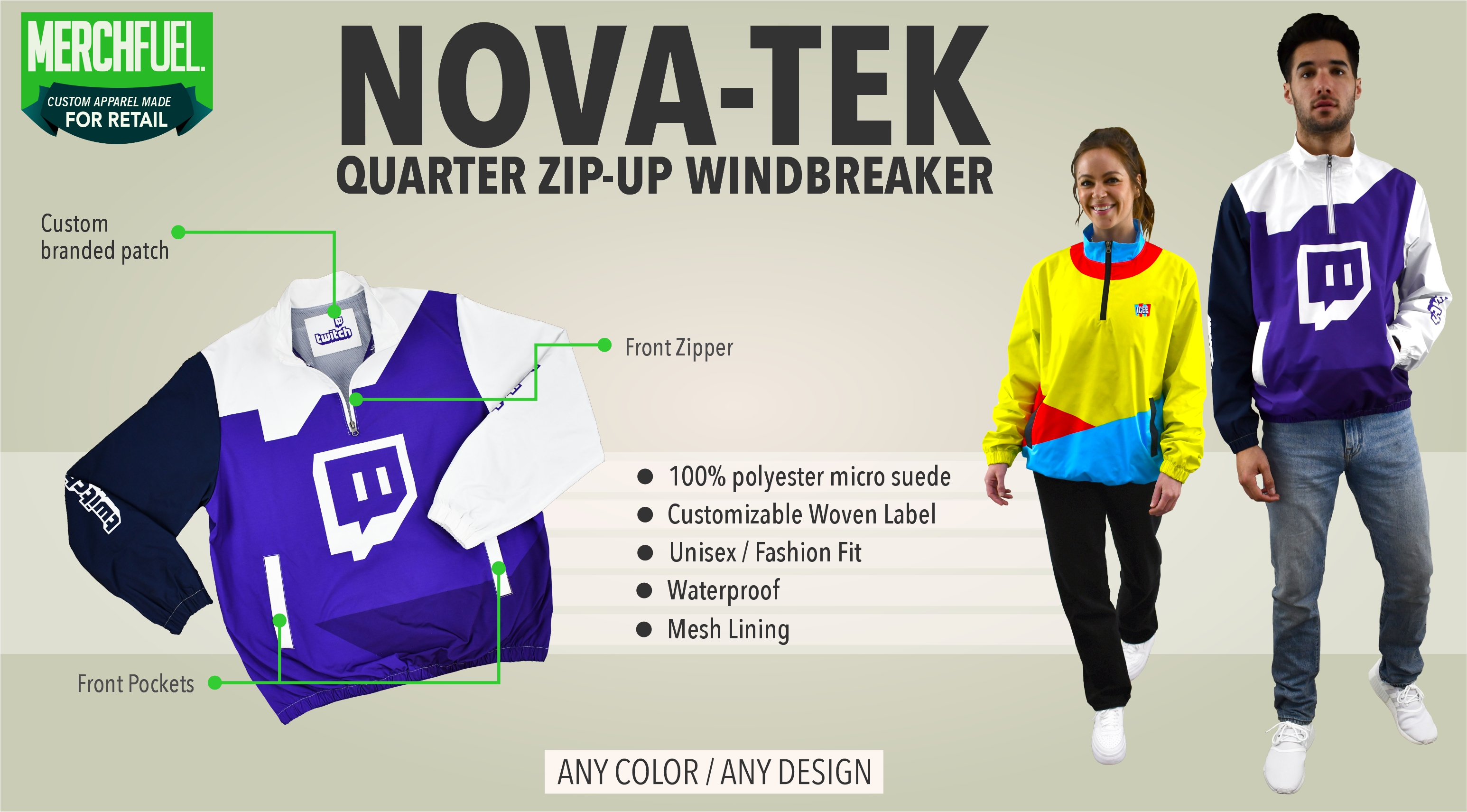 quarter zip windbreaker