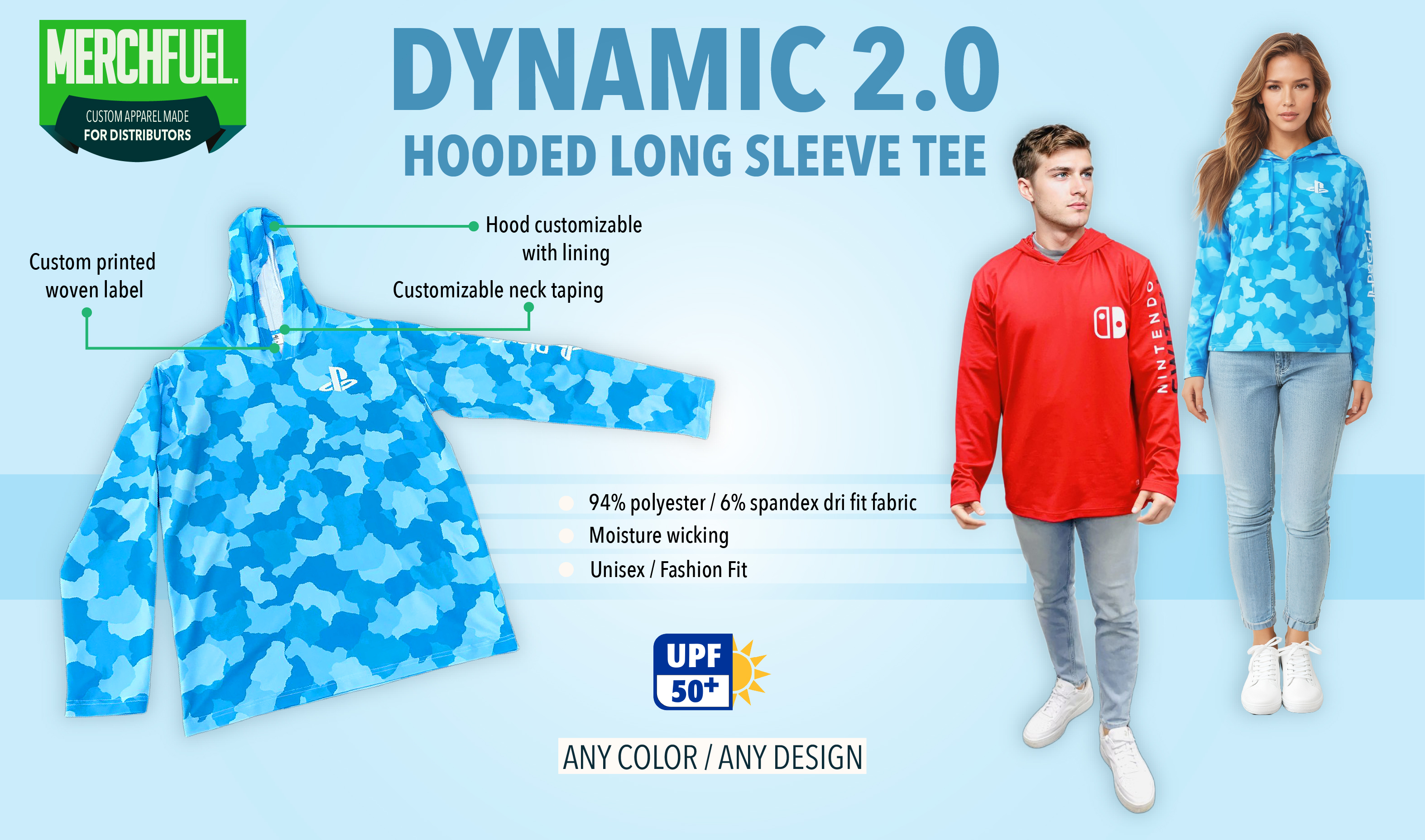 dynamic 2.0 hooded long sleeve tee