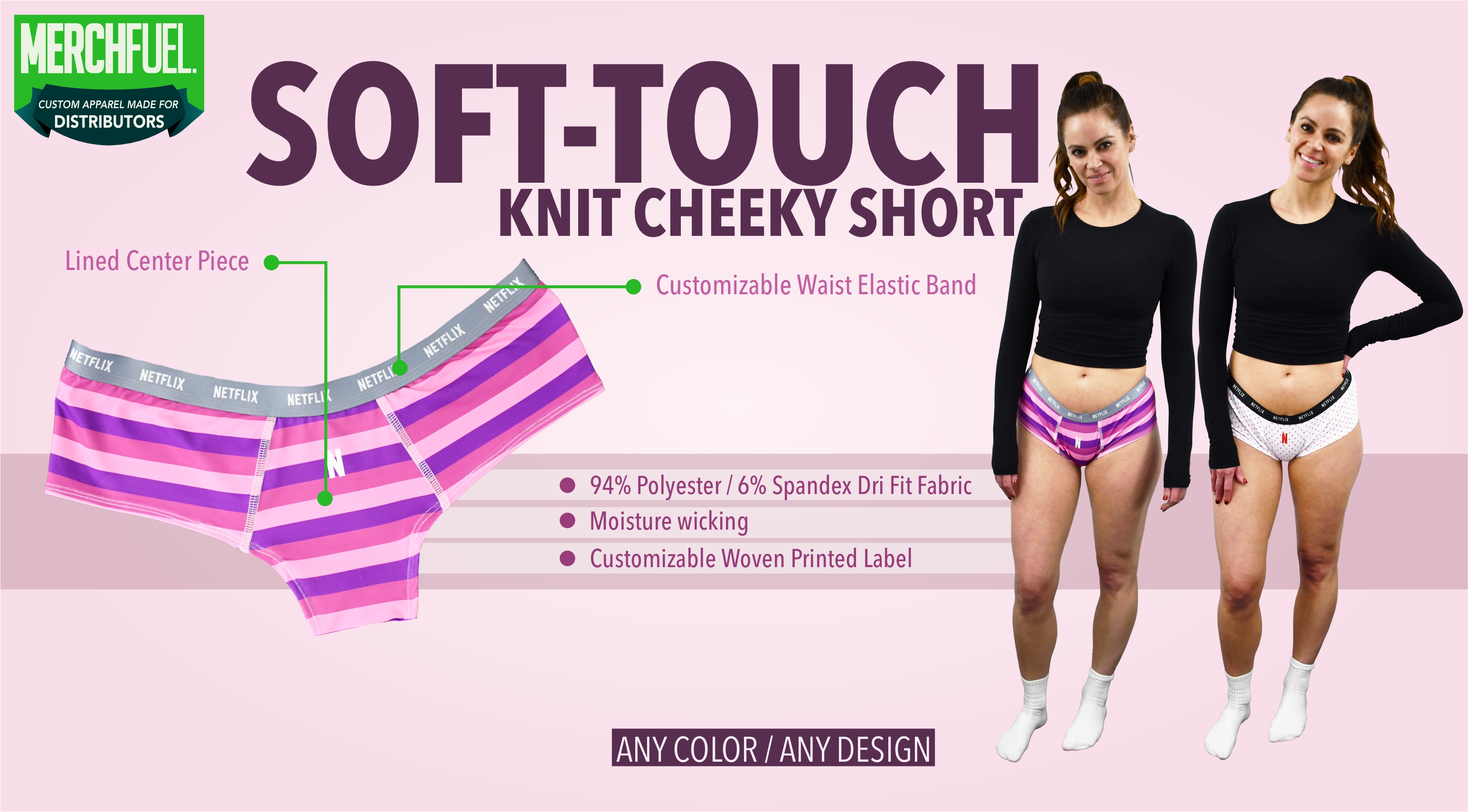 soft touch knit cheeky short