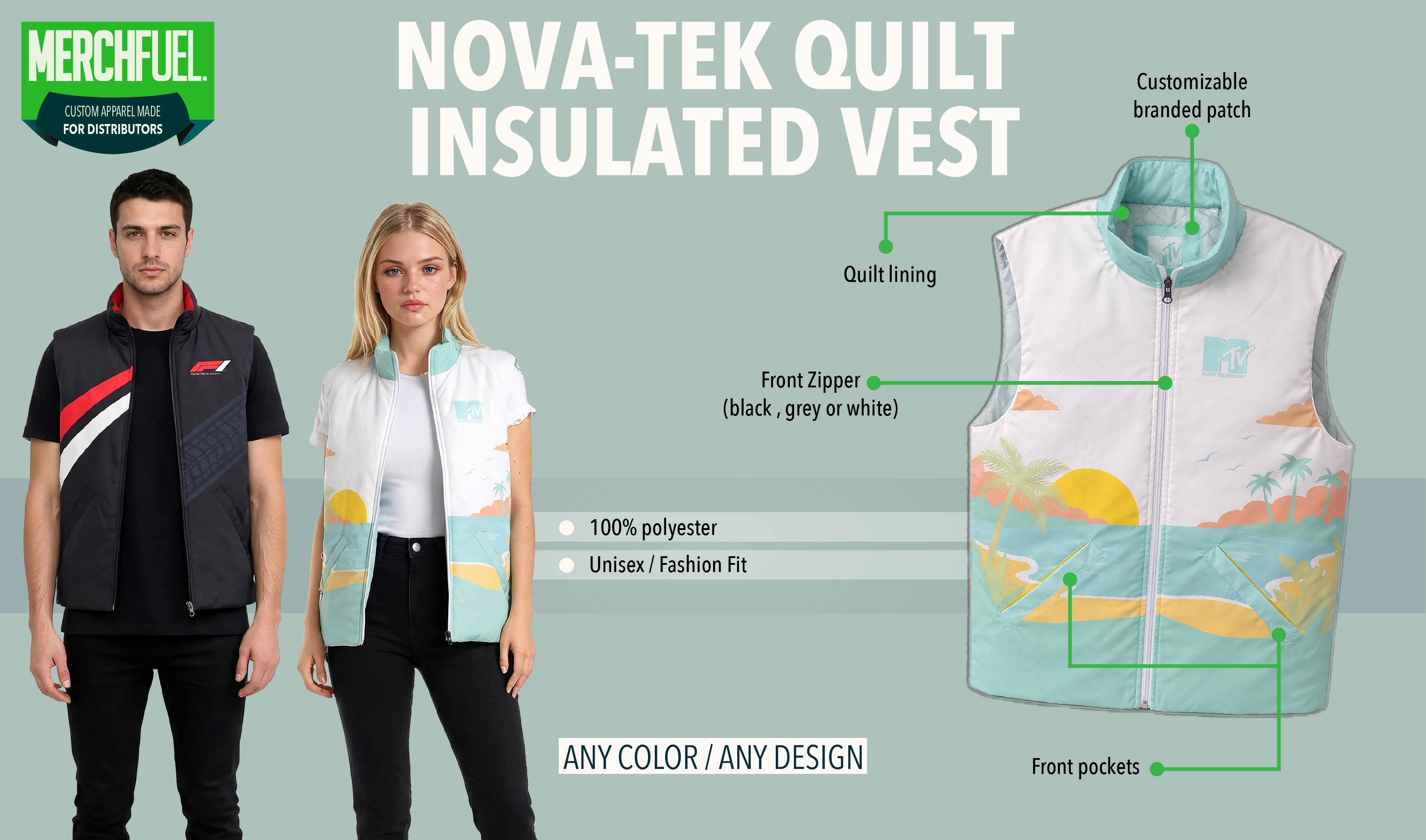 nova tek quilt insulated vest